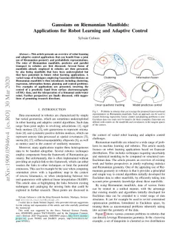 Gaussians on Riemannian Manifolds: Applications for Robot Learning and
  Adaptive Control
