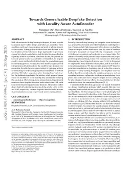 Towards Generalizable Deepfake Detection with Locality-aware AutoEncoder