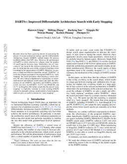 DARTS+: Improved Differentiable Architecture Search with Early Stopping