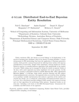 d-blink: Distributed End-to-End Bayesian Entity Resolution