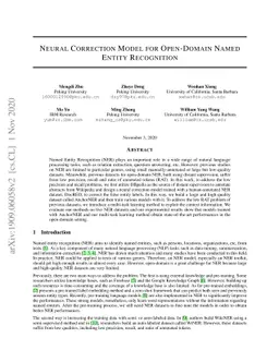 Neural Correction Model for Open-Domain Named Entity Recognition