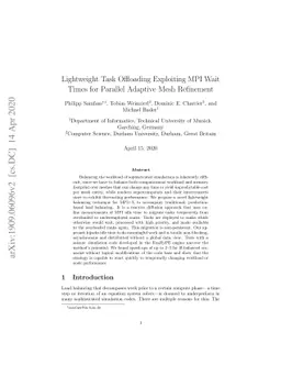 Lightweight Task Offloading Exploiting MPI Wait Times for Parallel
  Adaptive Mesh Refinement