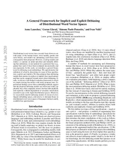 A General Framework for Implicit and Explicit Debiasing of
  Distributional Word Vector Spaces