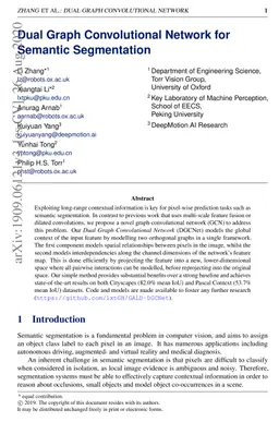 Dual Graph Convolutional Network for Semantic Segmentation