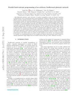Parallel fault-tolerant programming of an arbitrary feedforward photonic
  network
