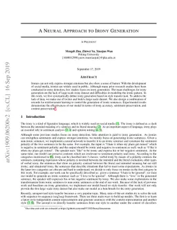 A Neural Approach to Irony Generation