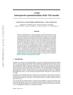 $ρ$-VAE: Autoregressive parametrization of the VAE encoder