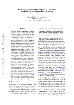 Addressing Semantic Drift in Question Generation for Semi-Supervised
  Question Answering