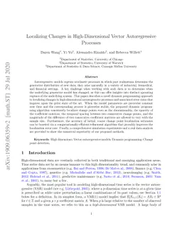 Localizing Changes in High-Dimensional Vector Autoregressive Processes
