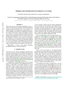 Probing the Information Encoded in X-vectors