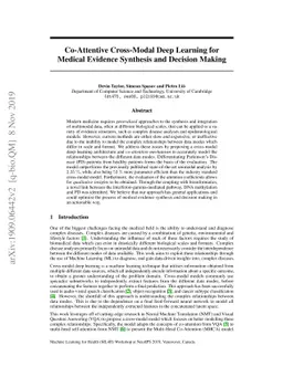 Co-Attentive Cross-Modal Deep Learning for Medical Evidence Synthesis
  and Decision Making