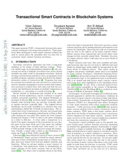 Transactional Smart Contracts in Blockchain Systems