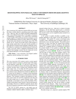 Bootstrapping non-parallel voice conversion from speaker-adaptive
  text-to-speech