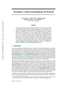 Torchmeta: A Meta-Learning library for PyTorch
