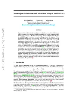 Blind Super-Resolution Kernel Estimation using an Internal-GAN
