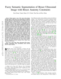 Fuzzy Semantic Segmentation of Breast Ultrasound Image with Breast
  Anatomy Constraints