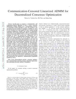 Communication-Censored Linearized ADMM for Decentralized Consensus
  Optimization