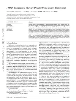 I-MAD: Interpretable Malware Detector Using Galaxy Transformer
