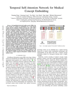 Temporal Self-Attention Network for Medical Concept Embedding