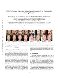 PSGAN: Pose and Expression Robust Spatial-Aware GAN for Customizable
  Makeup Transfer