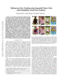 Multi-person Pose Tracking using Sequential Monte Carlo with
  Probabilistic Neural Pose Predictor
