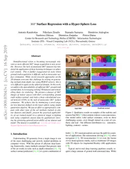 $360^o$ Surface Regression with a Hyper-Sphere Loss