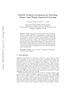 CELNet: Evidence Localization for Pathology Images using Weakly
  Supervised Learning