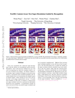 TextSR: Content-Aware Text Super-Resolution Guided by Recognition