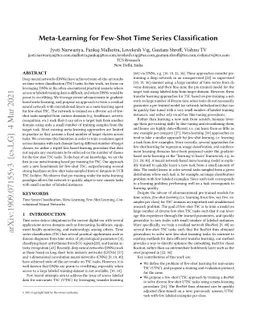 Meta-Learning for Few-Shot Time Series Classification