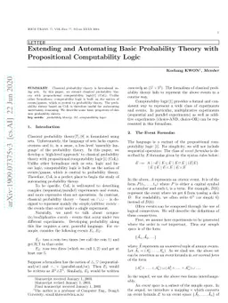 Extending and Automating Basic Probability Theory with Propositional
  Computability Logic