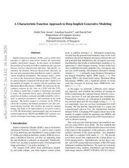 A Characteristic Function Approach to Deep Implicit Generative Modeling