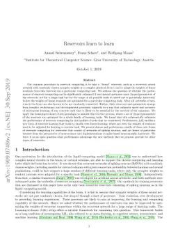 Reservoirs learn to learn