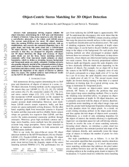 Object-Centric Stereo Matching for 3D Object Detection