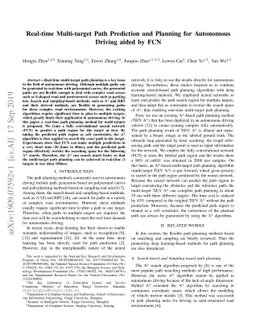 Real-time Multi-target Path Prediction and Planning for Autonomous
  Driving aided by FCN