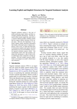 Learning Explicit and Implicit Structures for Targeted Sentiment
  Analysis