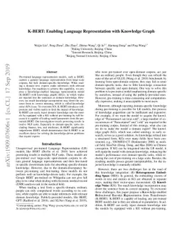 K-BERT: Enabling Language Representation with Knowledge Graph