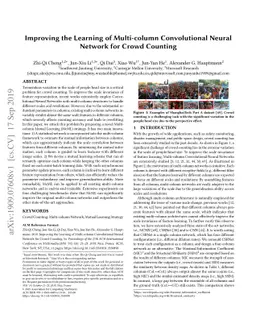 Improving the Learning of Multi-column Convolutional Neural Network for
  Crowd Counting