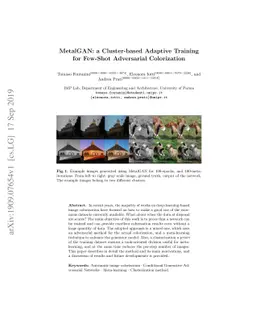 MetalGAN: a Cluster-based Adaptive Training for Few-Shot Adversarial
  Colorization