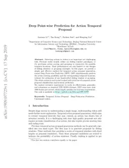 Deep Point-wise Prediction for Action Temporal Proposal