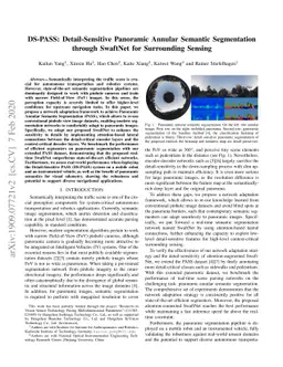 DS-PASS: Detail-Sensitive Panoramic Annular Semantic Segmentation
  through SwaftNet for Surrounding Sensing