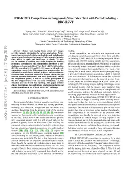 ICDAR 2019 Competition on Large-scale Street View Text with Partial
  Labeling -- RRC-LSVT