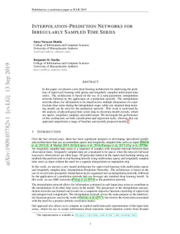 Interpolation-Prediction Networks for Irregularly Sampled Time Series