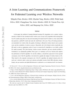 A Joint Learning and Communications Framework for Federated Learning
  over Wireless Networks