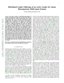Distributed Leader Following of an Active Leader for Linear
  Heterogeneous Multi-Agent Systems