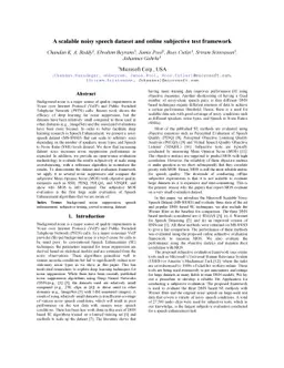 A scalable noisy speech dataset and online subjective test framework