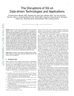 The Disruptions of 5G on Data-driven Technologies and Applications