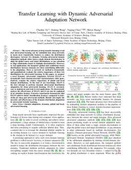 Transfer Learning with Dynamic Adversarial Adaptation Network