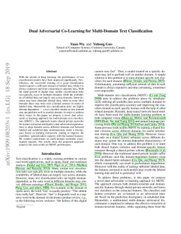 Dual Adversarial Co-Learning for Multi-Domain Text Classification