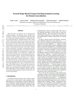 Towards Shape Biased Unsupervised Representation Learning for Domain
  Generalization