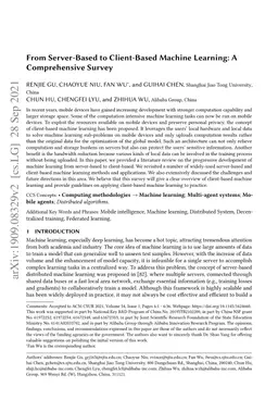 From Server-Based to Client-Based Machine Learning: A Comprehensive
  Survey